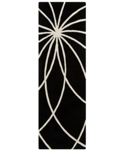Surya Forum Fm-7072 Black 2'6" X 8' Runner Area Rug