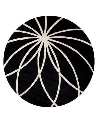 Surya Forum Fm-7072 Round Area Rug, 4' X 4' In Black