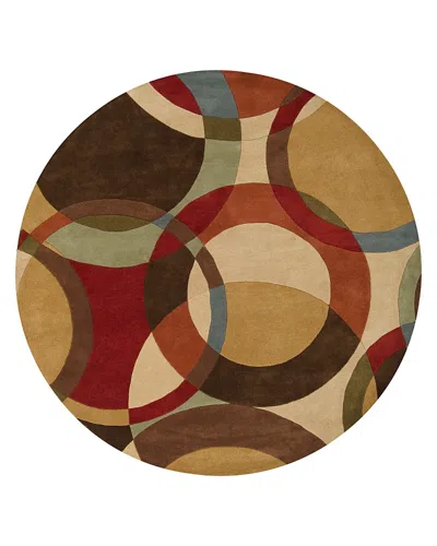 Surya Forum Fm-7108 Round Area Rug, 8' X 8' In Tan