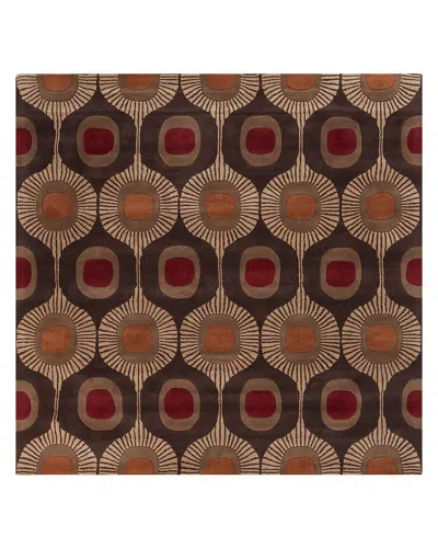 Surya Forum Fm-7170 Square Area Rug, 8' X 8' In Dark Brown