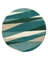 Surya Livabliss Forum Fm-7204 Round Area Rug, 4' Round In Sea Foam