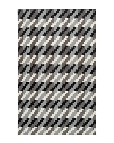 Surya Geometric Frontier Hand-woven Rug In Black