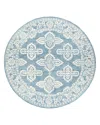 Surya Granada Gnd-2300 Round Area Rug, 6' Round In Pale Blue/beige