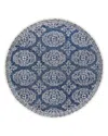 Surya Granada Gnd-2308 Round Area Rug, 6' Round In Blue/gray/beige/ivory