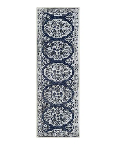 Surya Granada Gnd-2308 Runner Area Rug, 2'6 X 10' In Blue/gray/beige/ivory