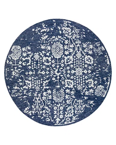 Surya Granada Gnd-2311 Round Area Rug, 8' Round In Blue/ivory