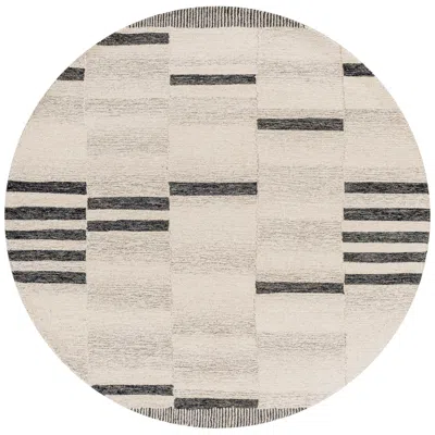 Surya Granada Gnd2330 8'x8' Black And Beige Round Area Rug