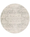 Surya Harput Hap-1024 Gray 5'3" Round Area Rug In Gray
