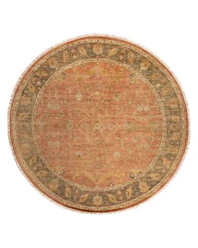 Surya Hillcrest Hil-9009 Round Area Rug, 8' Round In Tan/brown/red/sage