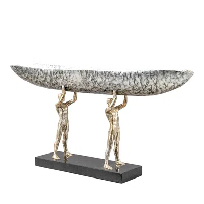 Surya Homo Sapiens Decorative Bowl In Gray