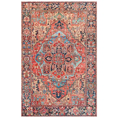 Surya Iris Irs-2310 8'x10' Bright Red And Navy Area Rug