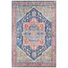 Surya Iris Irs-2312 5'x7'6" Navy And Peach Rectangular Area Rug In Multi