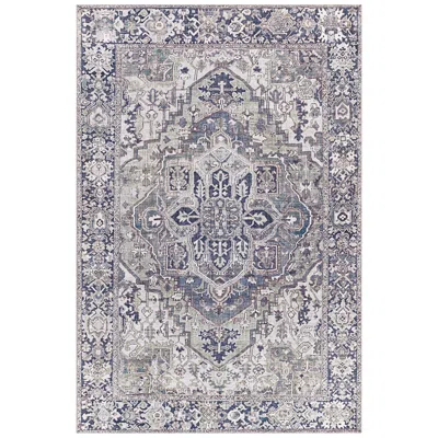 Surya Iris Irs-2359 7'6"x9'6" Charcoal And Cream Area Rug