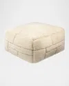 Surya Jakob Handknot Pouf In Cream