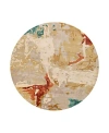 Surya Kavita 20528 Round Area Rug, 6' X 6' In Rust