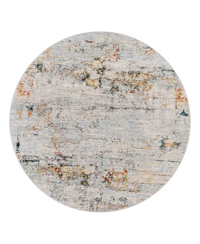 Surya Laila Laa-2300 6'7x6'7 Round Area Rug In Gray- Blue
