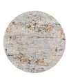 Surya Laila Laa-2300 7'10x7'10 Round Area Rug In Gray- Blue