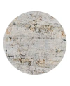 Surya Laila Laa-2300 Round Area Rug, 7'10 X 7'10 In Gray/blue