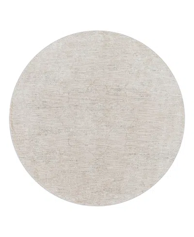 Surya Laila Laa-2301 5'3x5'3 Round Area Rug In Gray-taupe