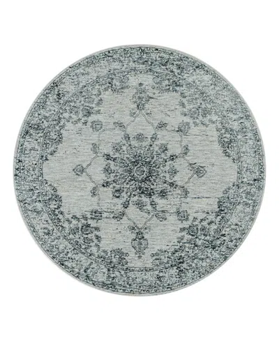 Surya Laila Laa-2301 6'7x6'7 Round Area Rug In Navy