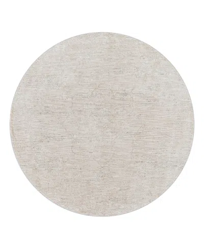 Surya Laila Laa-2301 7'10x7'10 Round Area Rug In Gray-taupe