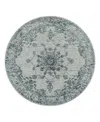 Surya Laila Laa-2301 7'10x7'10 Round Area Rug In Navy