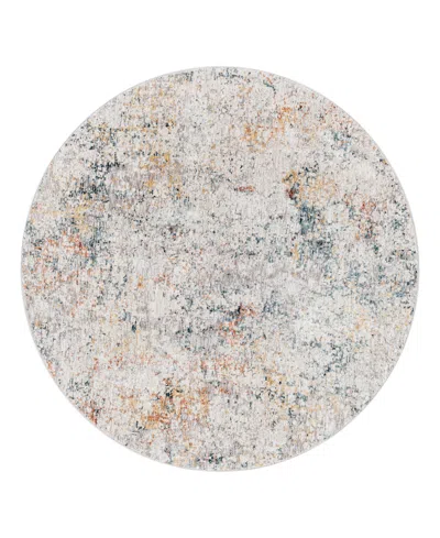 Surya Laila Laa-2304 6'7x6'7 Round Area Rug In Silver