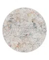 Surya Laila Laa-2308 Round Area Rug, 7'10 X 7'10 In Silver