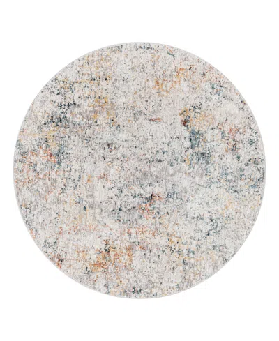 Surya Laila Laa-2304 7'10x7'10 Round Area Rug In Silver