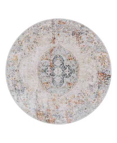 Surya Laila Laa-2306 6'7x6'7 Round Area Rug In Teal