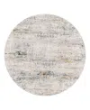 Surya Laila Laa-2308 6'7x6'7 Round Area Rug In Gray- Teal