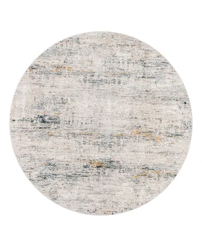 Surya Laila Laa-2308 6'7x6'7 Round Area Rug In Gray- Teal