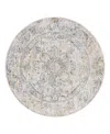 Surya Laila Laa-2310 5'3x5'3 Round Area Rug In Gray- Teal