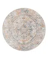 Surya Laila Laa-2310 5'3x5'3 Round Area Rug In Silver