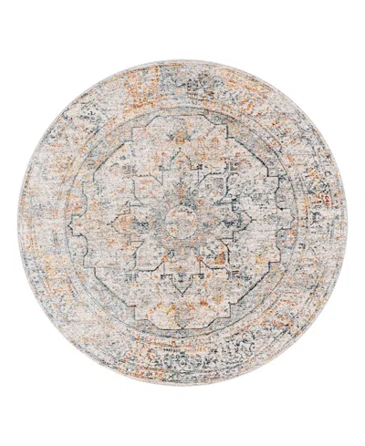 Surya Laila Laa-2310 5'3x5'3 Round Area Rug In Silver