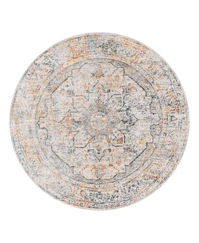 Surya Laila Laa-2310 6'7x6'7 Round Area Rug In Silver