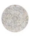 Surya Laila Laa-2310 7'10x7'10 Round Area Rug In Gray- Teal