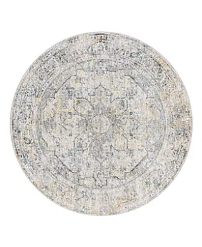 Surya Laila Laa-2310 Round Area Rug, 6'7 X 6'7 In Gray/teal