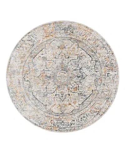 Surya Laila Laa-2310 Round Area Rug, 6'7 X 6'7 In Silver