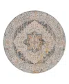 Surya Laila Laa-2312 7'10x7'10 Round Area Rug In Charcoal