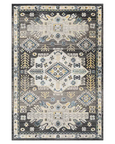 Surya Lavadora Traditional Machine-washable Rug In Black