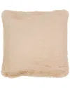 Surya Leather Pillow In Brown