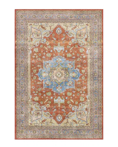 Surya Leicester Traditional Washable Rug In Orange