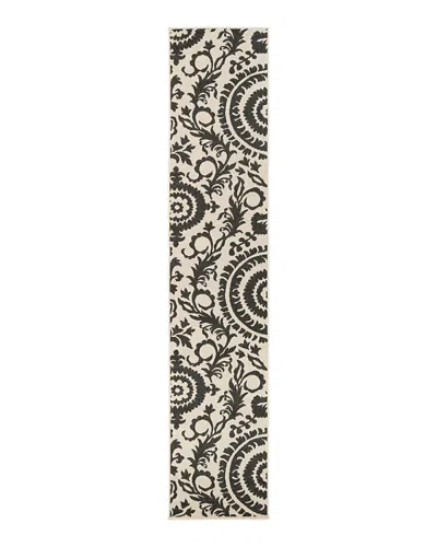 Surya Livabliss Alfresco Alf D Runner Area Rug, 2'5 X 7'10 In Black