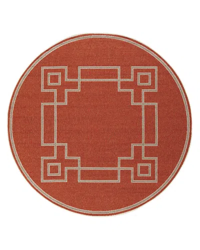 Surya Livabliss Alfresco Alf-f Round Area Rug, 8'10 X 8'10 In Rust
