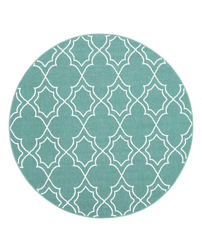 Surya Livabliss Alfresco Alf-h Round Area Rug, 8'10 X 8'10 In Teal