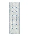 Surya Louvre Lou-2300 Runner Area Rug, 2'6 X 8' In Navy/cream/ice Blue