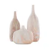 Surya Set Of 3 Marble Decor Vases In Pink