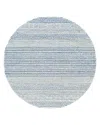 Surya Maroc 147619 Round Area Rug, 6' Round In Denim/cream/taupe