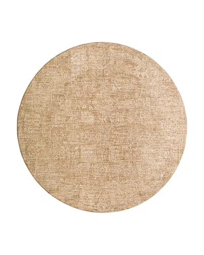 Surya Masterpiece Mpc-2300 Round Area Rug, 6'7 X 6'7 In Tan/beige